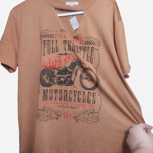 Men's Tan Graphic T-Shirt